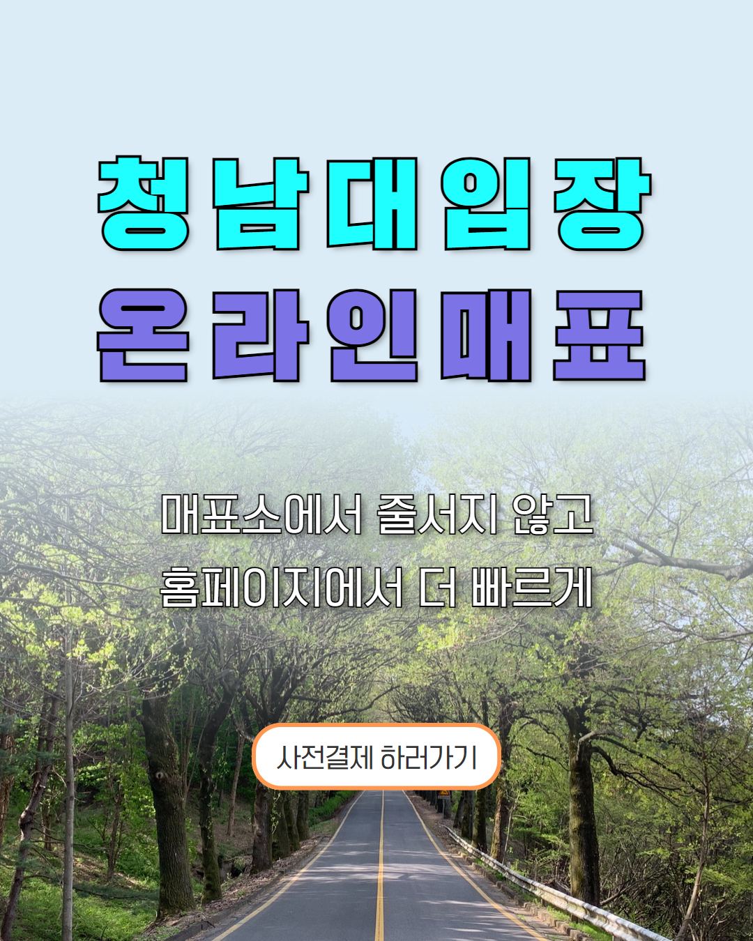온라인매표 안내 홈피 배너